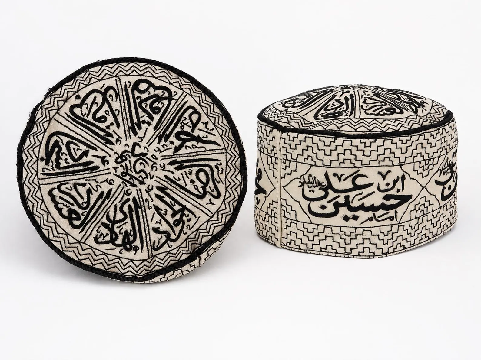 White Islamic ottoman handmade sufi or dervish Cap